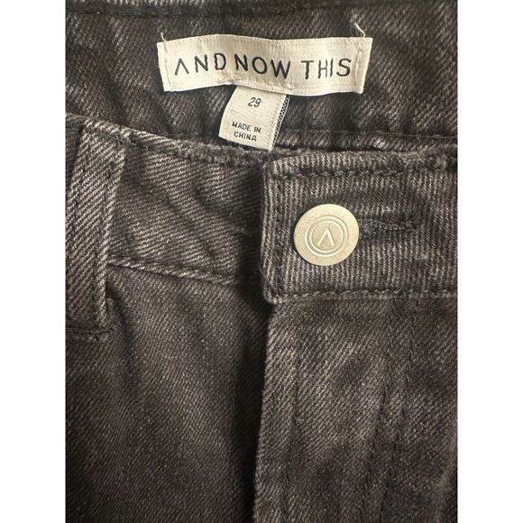 Macy's And Now This: Women Ultra High Rise Ripped Straight Jeans - Picture 6 of 7